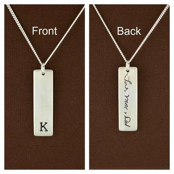 Double-Sided Flat Bar Necklace – Custom Unisex Design