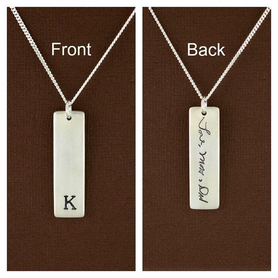 Double-Sided Flat Bar Necklace – Custom Unisex Design