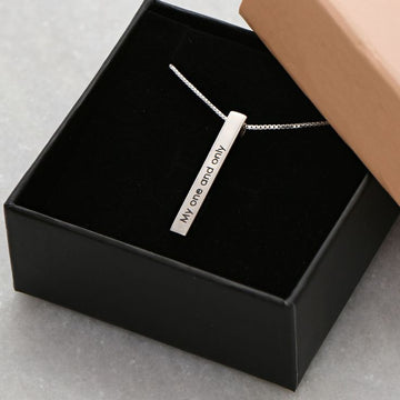 Custom Bar Necklace Your Words, Your Way