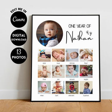 Custom Baby Birthday Frame